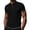 Black, variant on Golf Shirts for Men Waffle Textured Contrast Trim Collared 3-Button Short Sleeve Ice Sensation Stretchable Casual Tops,3XL