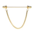 thumbnail image 1 of Camisa Collar Bar Pin Sunnimix con Cadena Joyería Decoración Cravat Broches Insignias Clips de Boda Dorado 70mm, 1 of 8