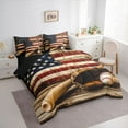 thumbnail image 3 of Castle Fairy Baseball Print Twin Bedding Sets,Vintage USA Flag Bedding Comforter Set, 3 of 8