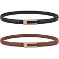 thumbnail image 1 of Women's Belt Classic Leather Belt Elegant Thin Belts Simple Belt Adjustable Belt for Jeans Pants Dress Casual Decor 105cm, 1 of 5