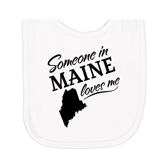 Inktastic Someone in Maine Loves Me Newborn Bib