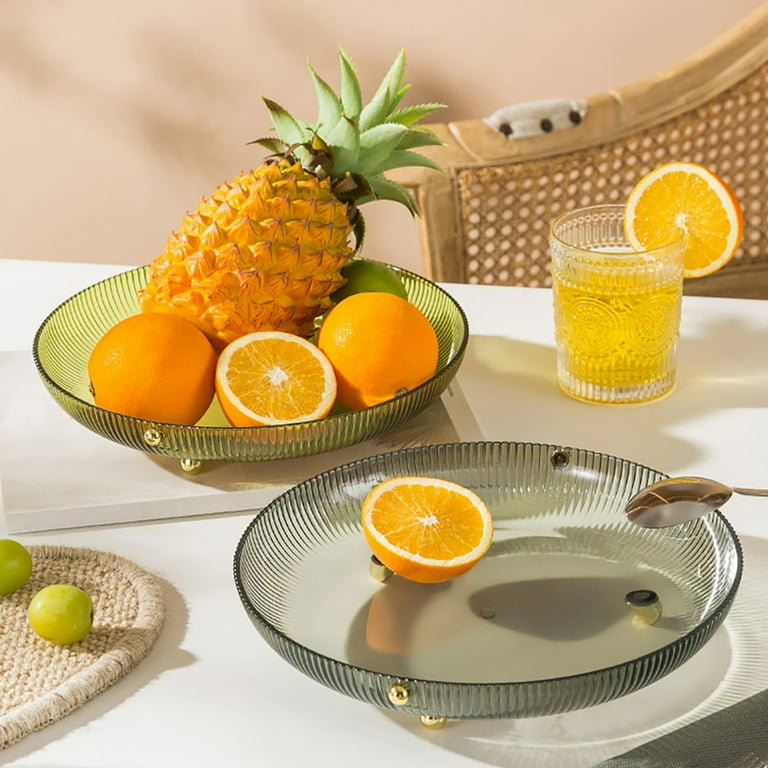 VALSEEL Fruit Plates Home Multi functional PET Gold plated Candy