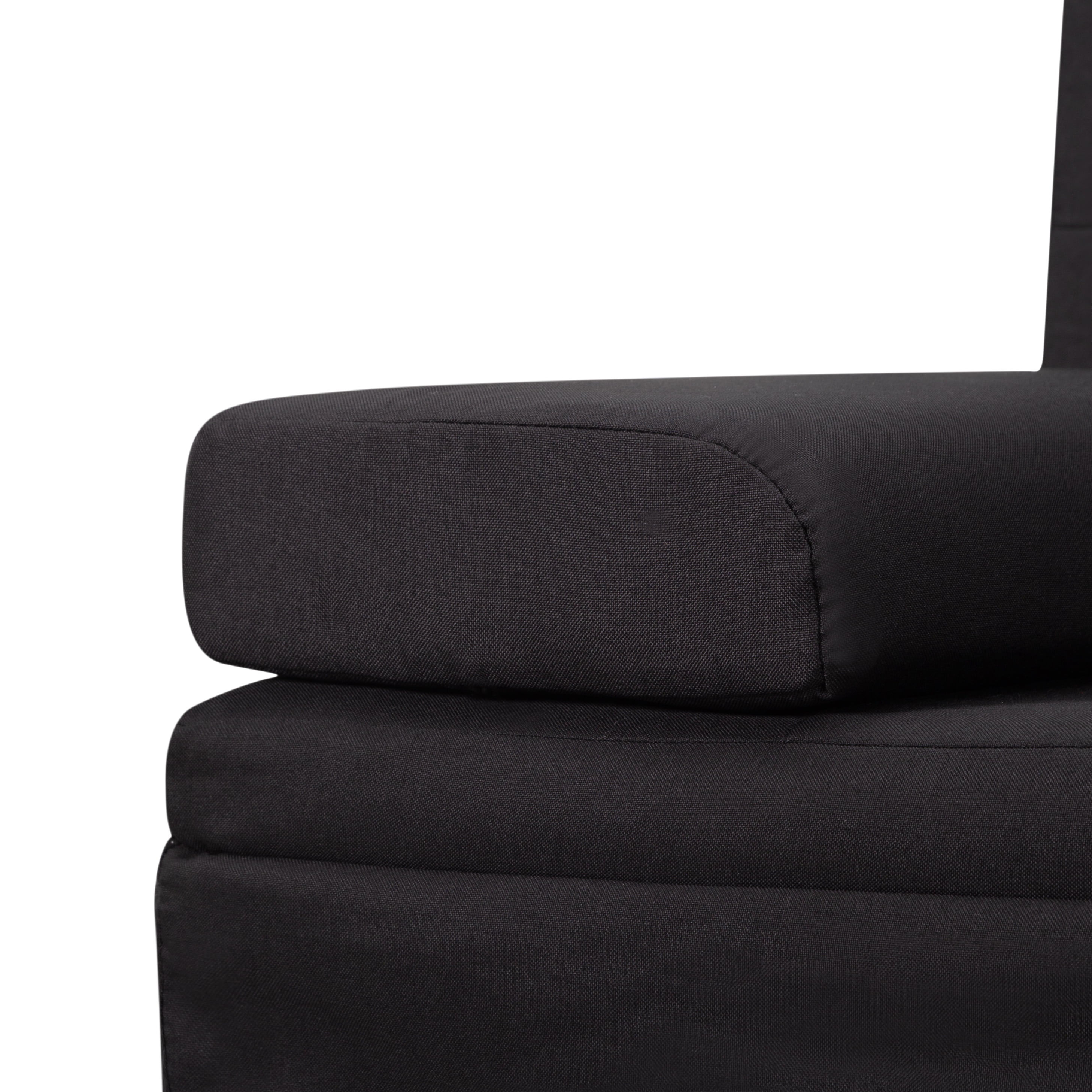 Gewnee 78.7”Convertible Sectional Sofa Bed,L-Shaped Couch with Reversible Chaise (Left or Right),5-Position Adjustable Backrest,Perfect for Living Room,Office,Dorm,Apartment.Black