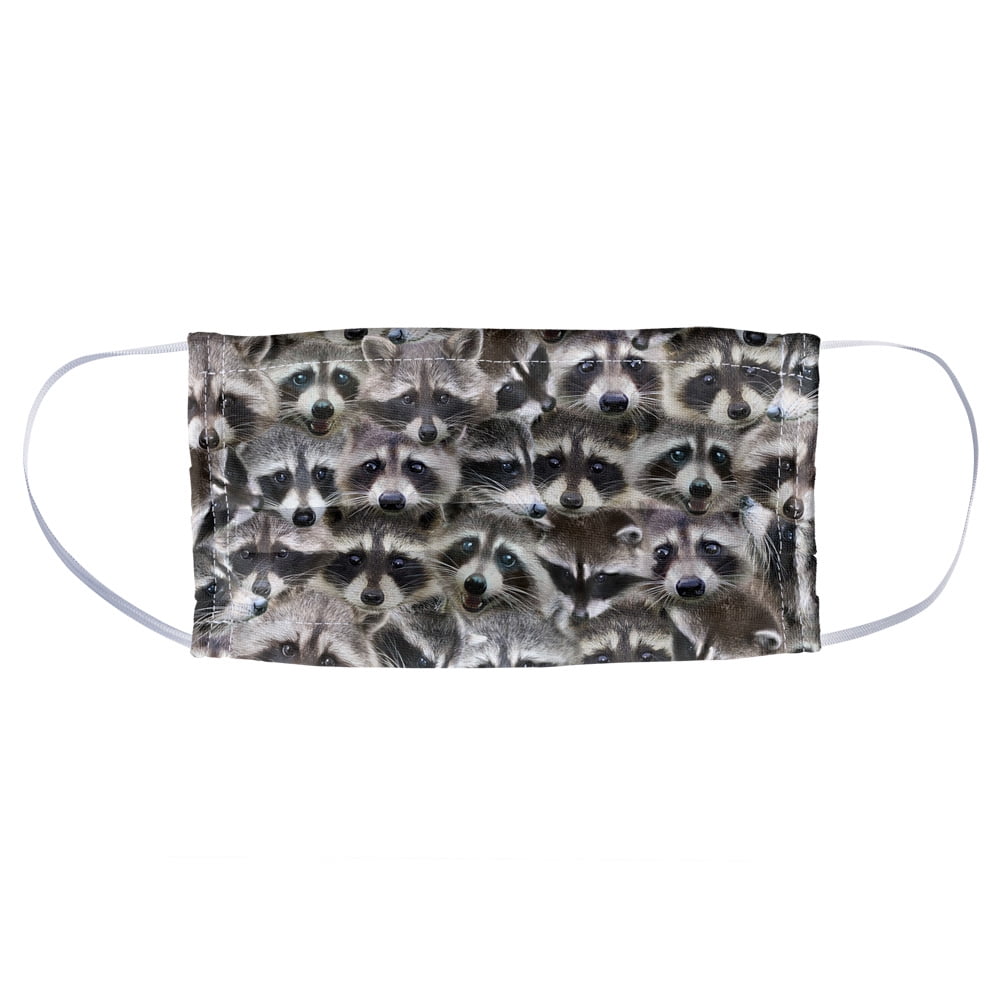 Racoons 1-Ply Reusable Face Mask Covering, Unisex