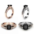 thumbnail image 5 of Trendy Women Ring Square Cubic Zirconia Not Easy to Break Accessories Elegant Finger Ring for Banquet 26-27s, 5 of 5