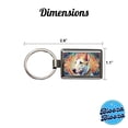 thumbnail image 3 of Bull Terrier Dog Bohemian Art Metal Rectangle Keychain, 3 of 7