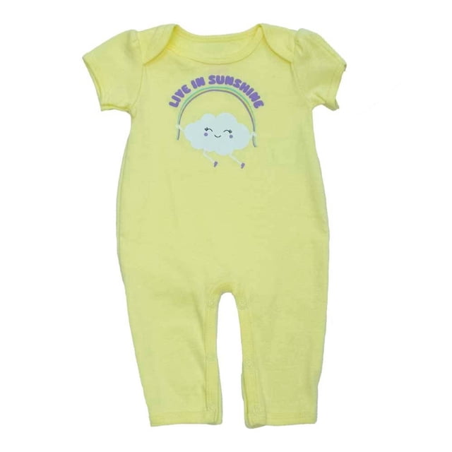 Mameluco Baby Creysi para Niño Manga Corta Completo Amarillo Talla 12M