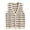 Coffee, variant on Vest for Women Striped Dressy Tops Cropped Tank Tops 2024 Summer Sleeveless Button Up Cardigan Sweater Vests