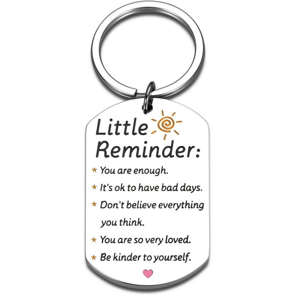 Easter Basket Stuffers for Teen Girls 16-18 Inspirational Little Reminder Keychain for Bestie Teenage Girls Daughter Son Mental Health Gifts Valentine's Day Birthday Gifts for Teen Boys Adults