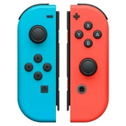 ManYmbyan Game Controller for Nintendo Switch, Wireless Joy-Con (L/R), Neon Red/Blue