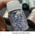 thumbnail image 1 of Polvo cromado de purpurina de sirena embotellado, pigmento holográfico Aurora, bricolaje, Perla blanca, frotamiento, manicura, 1 tarro, 2023, 1 of 4