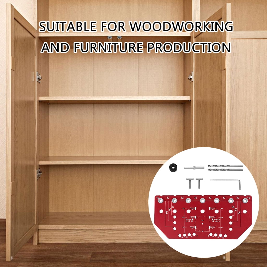 Hinges Jig with Quick Clamps Concealed Door Hinges Jig 35mm Cabinet Hinges Jig Hinges Hole Drilling Jig Woodworking Tool