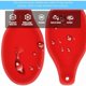 thumbnail image 3 of Juego de 2 reposacucharas de silicona resistentes al calor rojo, 3 of 5