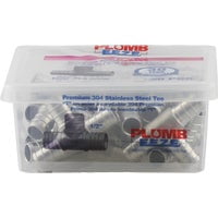 Boshart & Plumbeeze PEX Tee PE-PS-T05-20 - Stainless Steel - Pack of 20 0.5 in - Residential Use Standard Application
