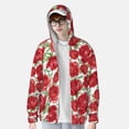 thumbnail image 2 of Fotbe Rose Flowers Chaqueta con Protección Solar UPF 50+ para Hombre y Mujer, Camisa con Capucha y Bolsillos-3X-Large, 2 of 7