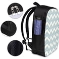 thumbnail image 5 of YFYANG 17" Laptop Backpack, Triangular Stripe Pattern Fashion Travel Work Backpack with USB and Headphone Cable Interface for Men and Women, 5 of 8