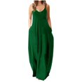 thumbnail image 1 of Robe Maxi d'Été pour Femmes Robe Longue Décontractée Bohème Sans Manches à Bretelles Smockée à Volants Longue Plage Soleil Robes, 1 of 4