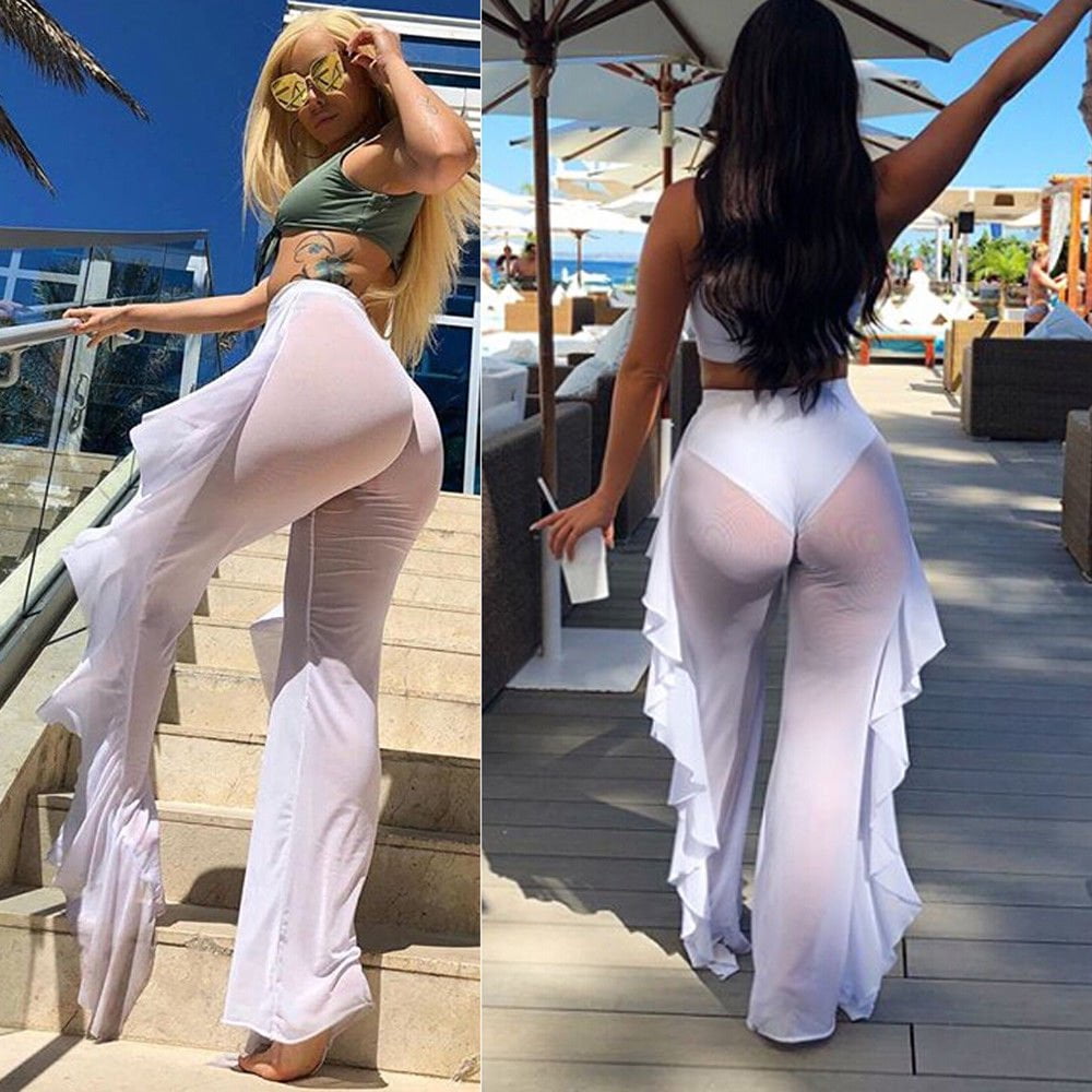 Pantalon de plage transparent deals