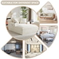 thumbnail image 5 of 49.2” Oversized Chaise Lounge Chair Indoor with Cup Holder and Side Storage Pocket for Living Room and Office,Cream, 5 of 6