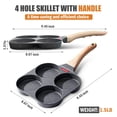 thumbnail image 2 of 4-Cup Nonstick Pancake Pan – Breakfast Egg Pan, Omelette Skillet, Compatible with Gas & Induction Cooktops, 2 of 8