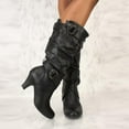 thumbnail image 3 of Oyedens Womens High Heels Slouch Mid Calf Dress Boots Ladies Fashion Kitten Wide Knee High Tall Boots, 3 of 5
