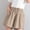 Khaki, variant on Idoravan Shorts for Women Clearance Women's Shorts High Waist Linen Loose Casual Thin Wide Leg Linen Shorts