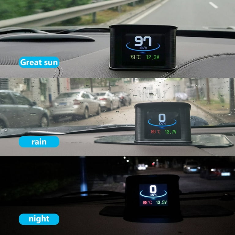 P10 Car HUD Head Up Display Smart Digital Speedometer LCD Display OBD 2  Scanner Diagnostic Tool 
