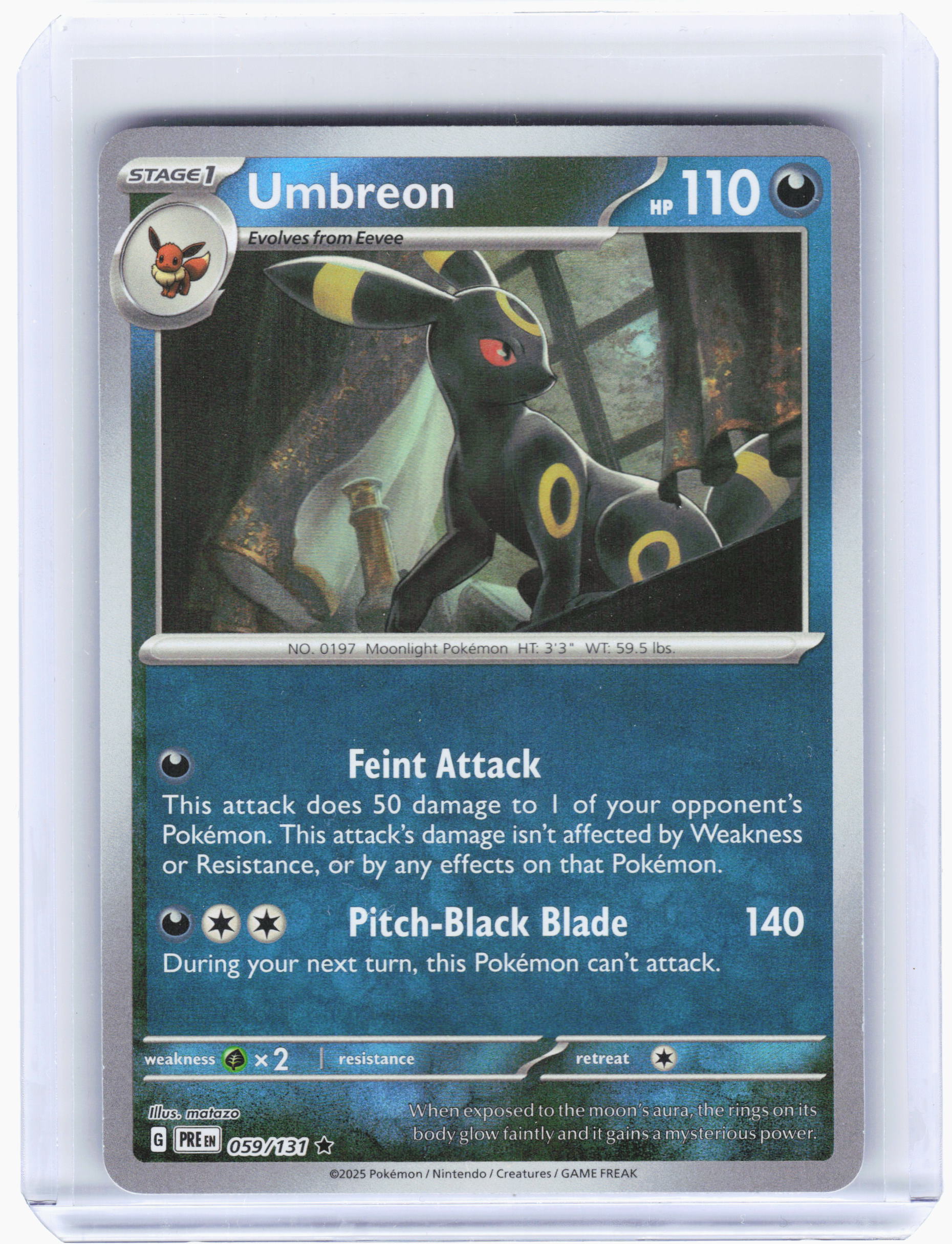 Prismatic Evolutions Umbreon (Master Ball Pattern) Holo Rare #059/131