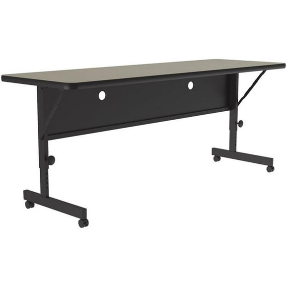 Correll 24"W x 60"D Deluxe High Pressure Top Flip Top Table in Savannah Sand