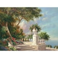 thumbnail image 3 of Fronckowiak, Art 14x12 Black Modern Framed Museum Art Print Titled - Balcony at Lake Como, 3 of 5