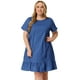 thumbnail image 3 of Vestido de mujer Agnes Orinda Chambray Casual Azul Marino 4XL, 3 of 6