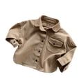 thumbnail image 4 of Boys Dress Shirts Long Sleeve Formal Uniform Casual Button Down Shirts Coffee Tops for 4T, 4 of 6