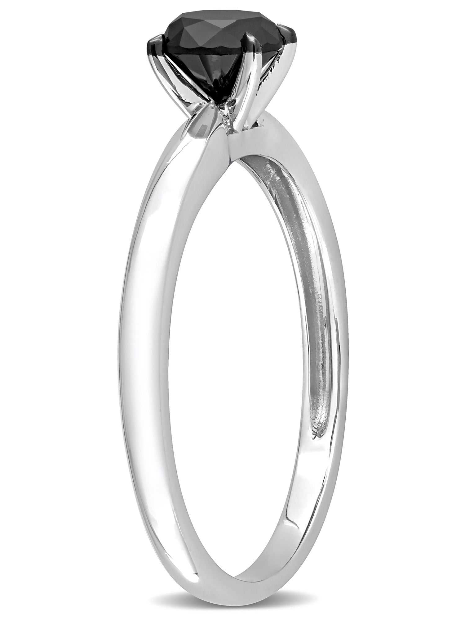 3/4 Carat T.W. Black Diamond 14kt White Gold Solitaire Engagement Ring