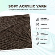 Mary Maxim Mellowspun DK Weight Yarn, Lightweight Acrylic Yarn 284 Yards, 3.5 Oz, Dark Oak