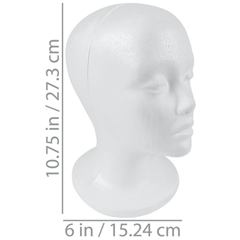 Ol Designs Female Foam Mannequin Head Wig Stand Stable Round Base Styrofoam  Mani