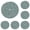 blackish green, variant on Torch Round Placemats Set of 6 Washable, 4.33 inch Spring Placemats, Handmade Woven Absorbent Coasters, Fabric Coaster for Coffee Cups to Decor Table and Desk, Green