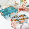 thumbnail image 5 of TOPRenddon Microwave-Safe Lunch Container – 1100ml Leakproof Bento Box with Dividers, BPA-Free & Dishwasher Safe for Office/Meal Prep/Gym, 5 of 6