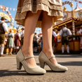thumbnail image 6 of Win s Way Women's Oktoberfest Mary Jane Shoes Suede Heel Dress Pumps, 6 of 6