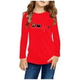 thumbnail image 2 of MeetoTime Hauts à Manches Longues pour Filles Printemps Automne Col Rond Imprimé Tunique Habillée Pull pour Enfants, 2 of 5