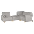 thumbnail image 3 of Sala Modular Makora Morelli Memory Foam Gris Claro Chenille De 4 módulos, 3 of 9