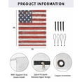 thumbnail image 2 of 4th of July RV Awning Sun Shade Screen 9'X7' Patriotic American Flag Mesh Sunscreen Retro Wood Grain Awning Shade Screen with Zipper UV Blocker Completed Kits Outdoor Canopy for RV Motorhome Camper, 2 of 7