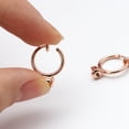 thumbnail image 4 of Huhudde 1Pair Gold Silver No Ear-hole DIY Clip On Circle Hoop Earring For Jewelry Making, 4 of 14