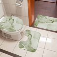 thumbnail image 4 of Marble Sage Green Bath Mat 3 Piece Bathroom Rug Set, Modern Abstract Ink Painting Luxury Non Slip Bath Rug Contour Mat and Toilet Lid Cover, Absorbent Shower Mats Soft Bath Rugs and Mats Sets, 4 of 8