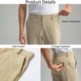 thumbnail image 5 of Men's Golf Pants Stretch Pants 30"/32" Quick Dry Lightweight Work Business Casual Trousers 30Wx32L, 5 of 10