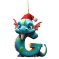 thumbnail image 3 of Decoración Navidad Dragón Colgantes Acrílico Letra G en forma de árbol de Navidad Coche, 3 of 4
