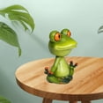 thumbnail image 3 of Siting In Meditation Miatura Estatuilla Decoraciones Decoración Sunnimix Figuras de rana, 3 of 8