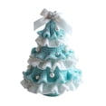 thumbnail image 2 of Dserfhy Handmade Crochet Christmas Tree DIY Xmas Tree Crochet Craft Starter Set with Bow And Faux Pearl for Beginners Knitting Holiday Decoration for Home Decor, 2 of 8