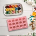 thumbnail image 5 of 15 Cavity Silicone Rose Cake Pan, Non-Stick Fondant & Chocolate Mold for Baking, Heat Resistant Rose Molds for Valentine's Day Home Decor, Candy, Soap Making, 5 of 7