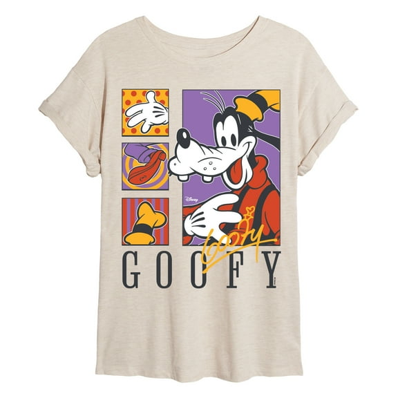 Disney - Goofy Boxes Oversized - Womens Oversized Graphic T-Shirt