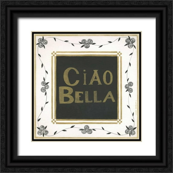 Shamp, Cindy 12x12 Black Ornate Wood Framed with Double Matting Museum Art Print Titled - Ciao Bella